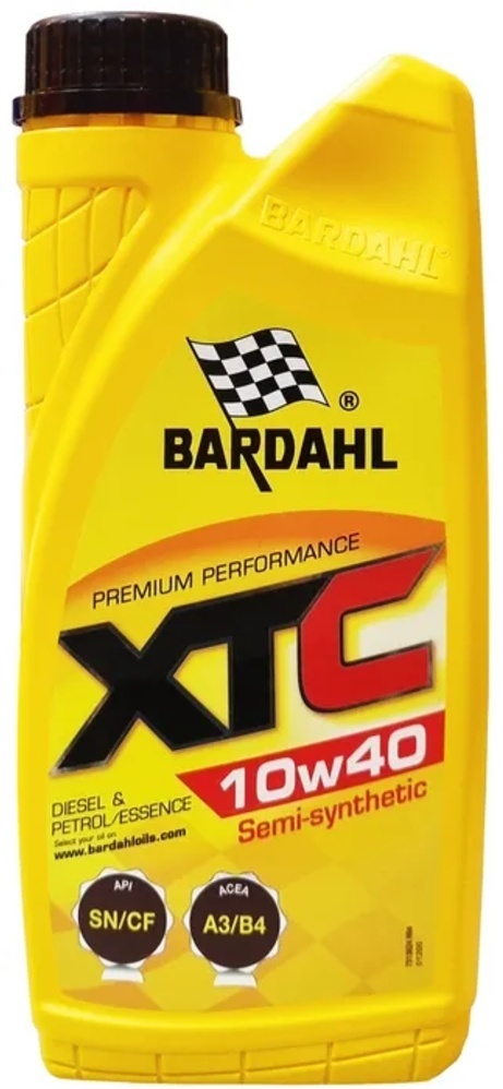 10W40 BARDAHL XTC SN/CF 1L полусинтетическое моторное масло - артикул K0000090529