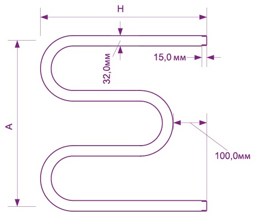Полотенцесуш. НЕРЖ. М50х70 1" в37 (без креплений) - артикул K0000081026