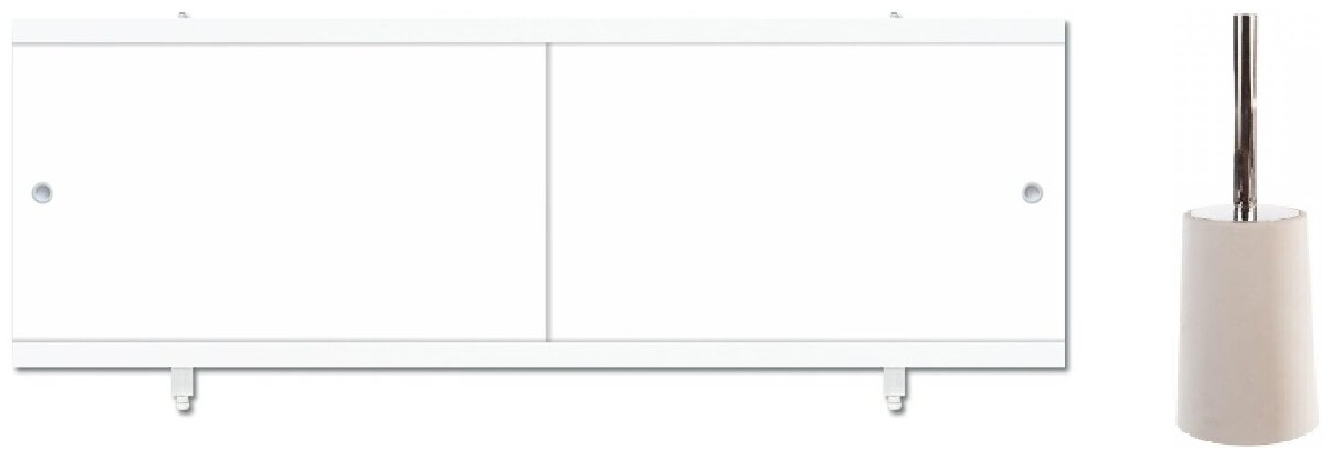 Комплект экран для ванн Кварт 1,7 белый с ерш POTATO P221 белый - артикул K0000080151