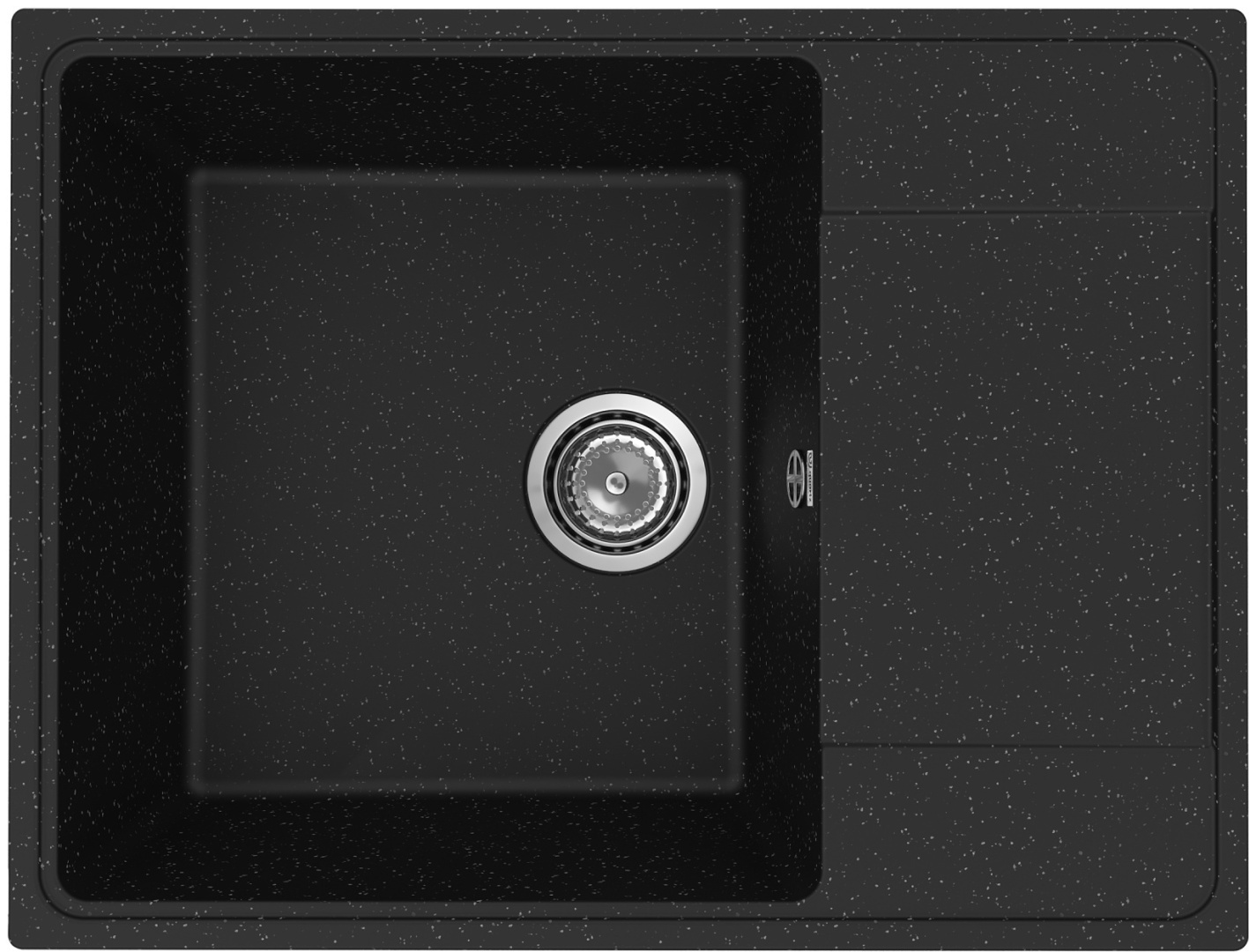 Мойка кухонная CETUS С-650-004 черная (каменная, с сифоном) - артикул K0000097359