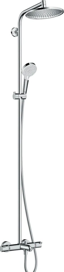 Душевая система с термостатом для ванны, хром Hansgrohe Crometta S 240 Showerpipe 27320000 - артикул K0000262889
