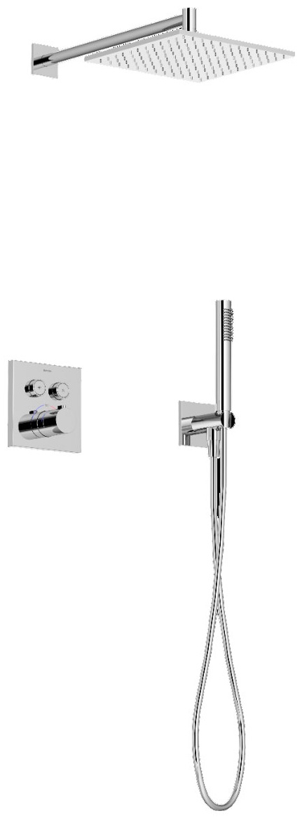 SC9022CH Душевой комплект с термостатом Linn, с внутренней частью, хром - артикул K0000220381