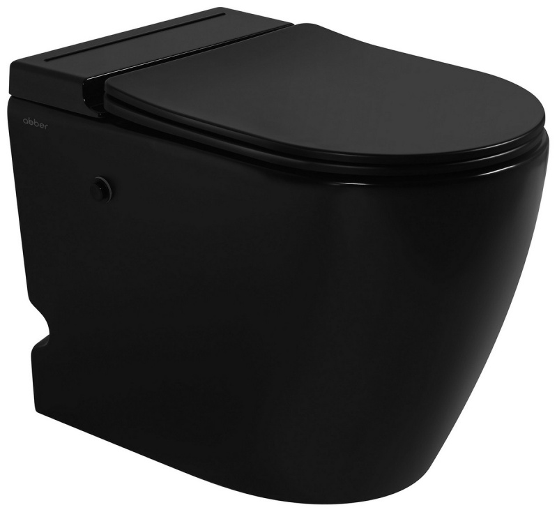 Унитаз ABBER Bequem AC1115PMB приставной черный матовый с импульсным смывом - артикул K0000230887