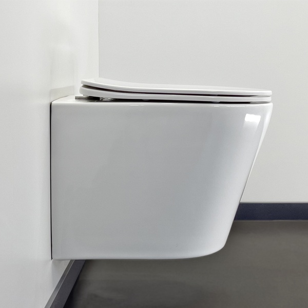 Скрытая система инсталляции CF3GT1900-10WH с клавишей управления CF3BT7912WH (матовая белая)+Унитаз подвесной COMFORTY 105 безободковый, сиденье дюроп - артикул K0000203227