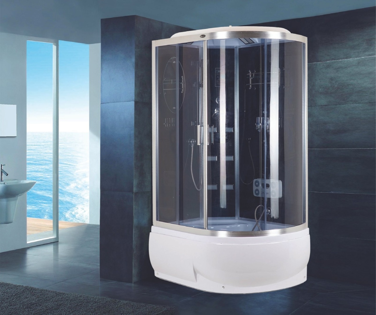 Душ.кабина Niagara NG-1910-01L (1200х800х2200) высокий поддон(48см) стекло ТОНИРОВАННОЕ 4 места - артикул K0000105856