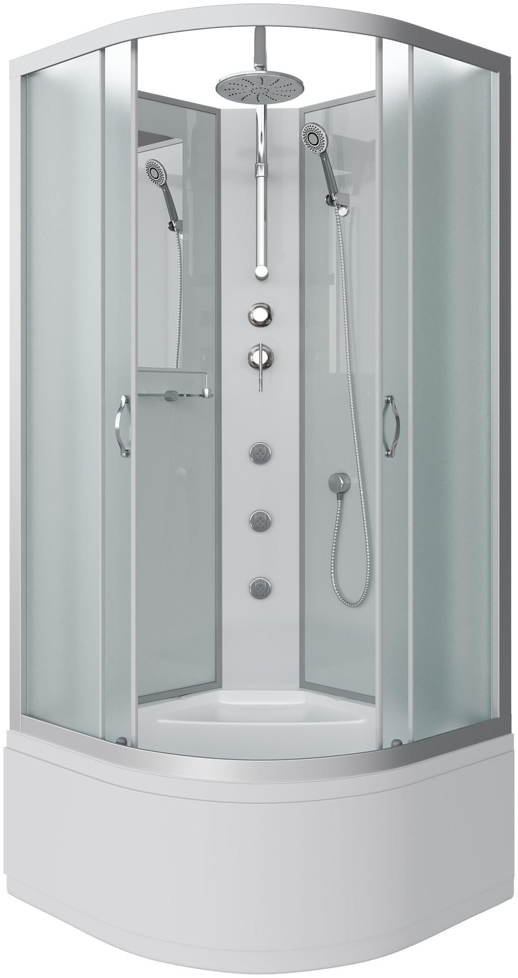 Душ.кабина Niagara NG-2307-14BKTG (800х800х2100) высокий поддон(40см) стекло МАТОВОЕ 4 места - артикул K0000105869