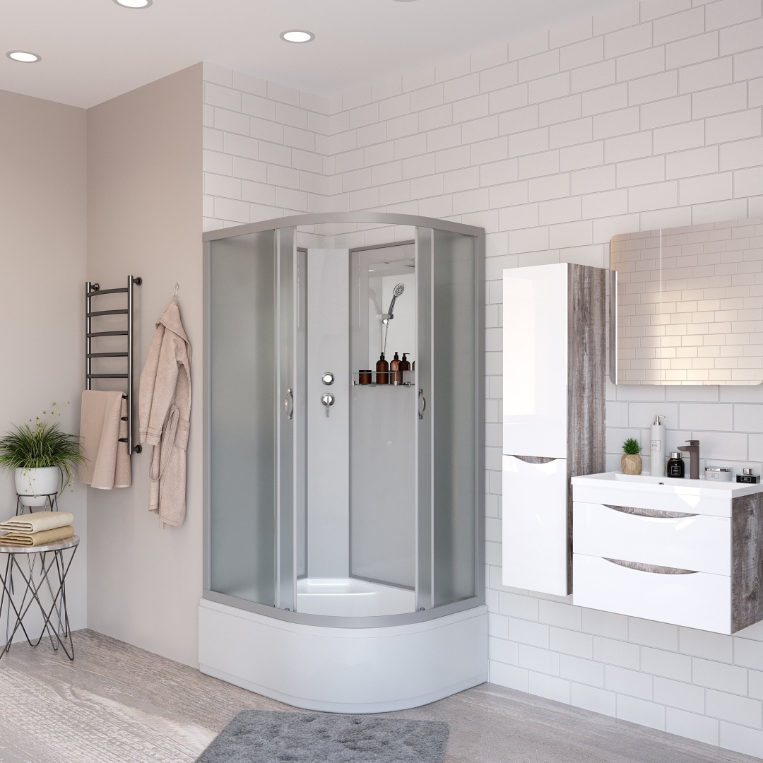 Душ.кабина Niagara NG-2310-14LBK (1200х800х2000) высокий поддон(40см) стекло МАТОВОЕ 4 места - артикул K0000105892