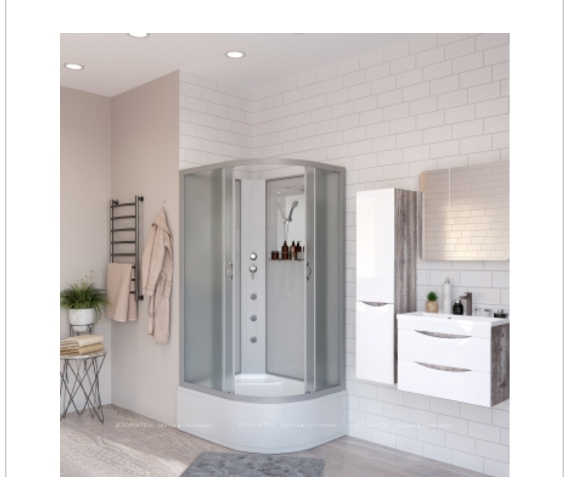 Душ.кабина Niagara NG-2310-14LBKG (1200х800х2000) высокий поддон(40см) стекло МАТОВОЕ 4 места - артикул K0000105893