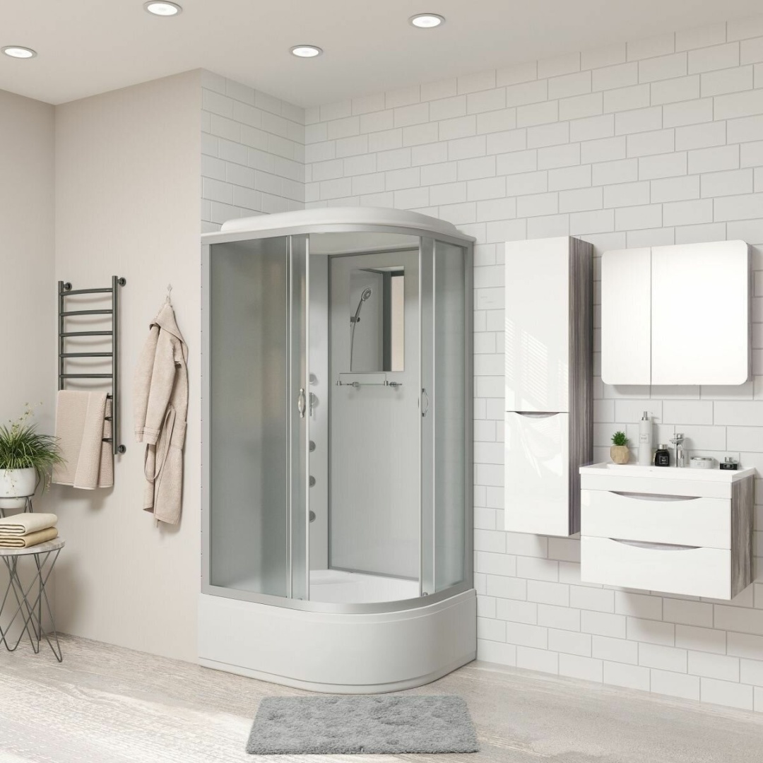 Душ.кабина Niagara NG-2310-14LG (1200х800х2150) высокий поддон(40см) стекло МАТОВОЕ 4 места - артикул K0000105897