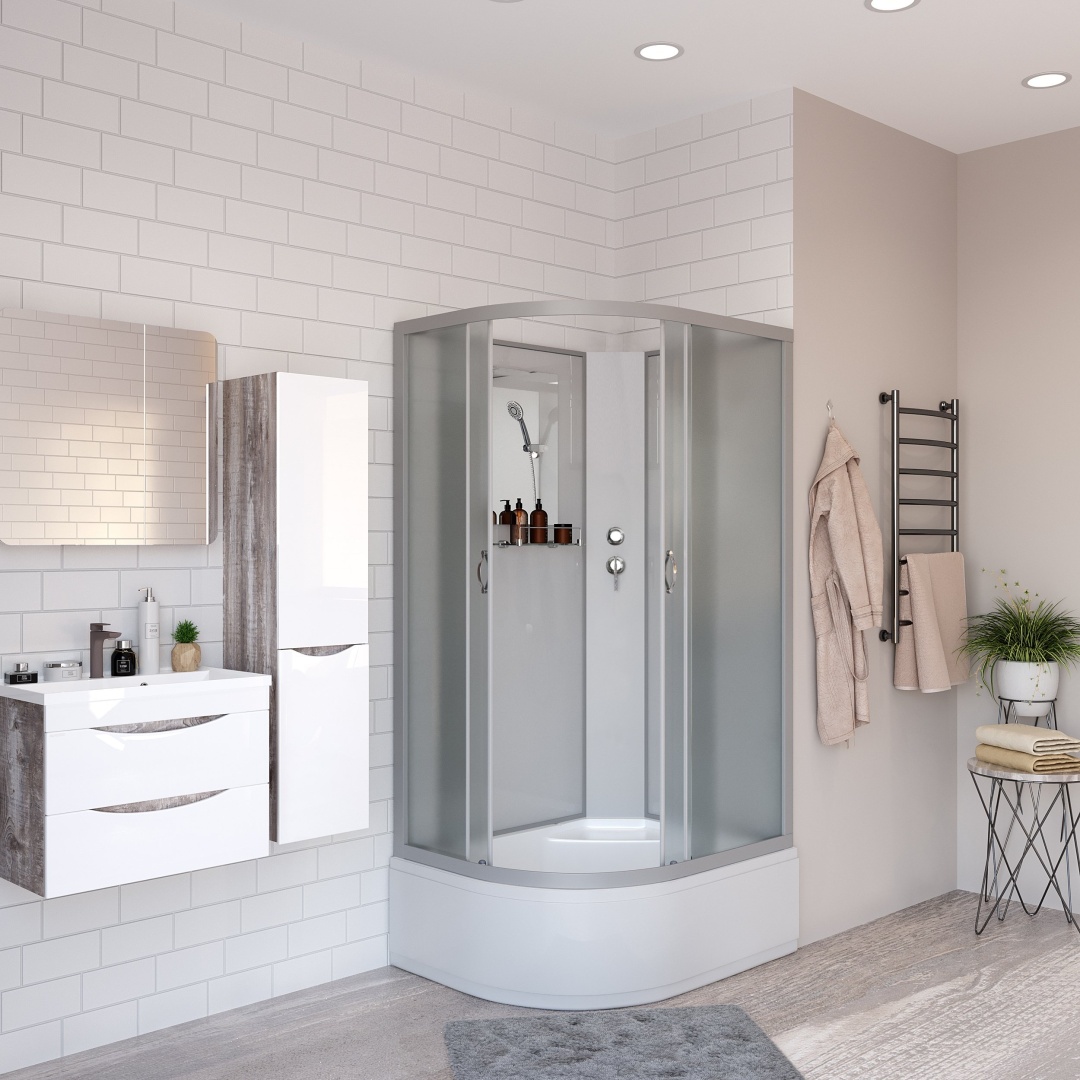 Душ.кабина Niagara NG-2310-14RBK (1200х800х2000) высокий поддон(40см) стекло МАТОВОЕ 4 места - артикул K0000105901