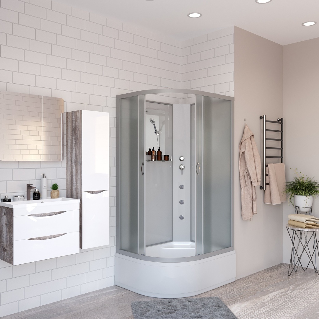 Душ.кабина Niagara NG-2310-14RBKG (1200х800х2000) высокий поддон(40см) стекло МАТОВОЕ 4 места - артикул K0000105902