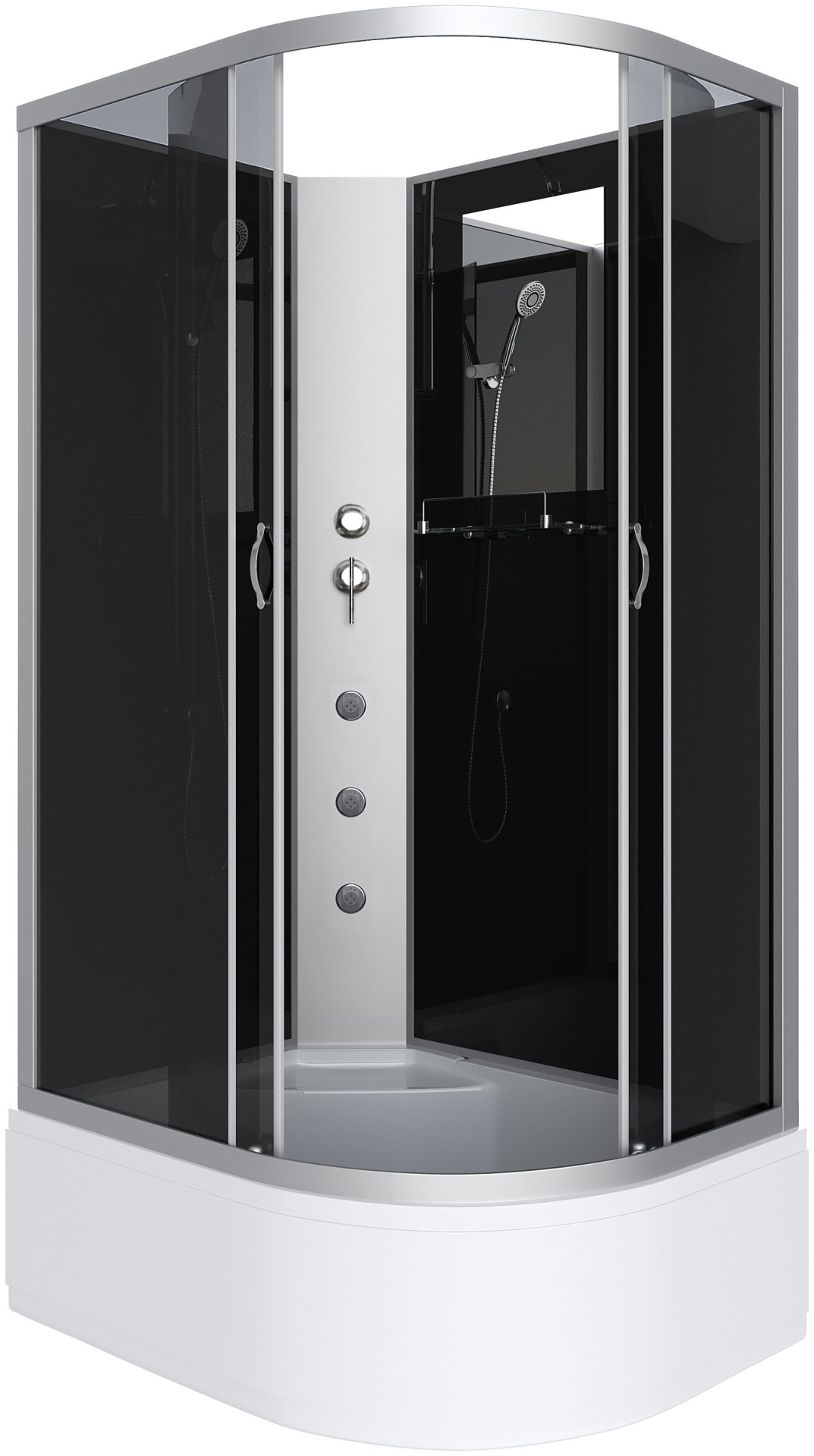 Душ.кабина Niagara NG-2510-14LBKG (1200х800х2000) высокий поддон(40см) стекло ТОНИРОВАННОЕ 4 места - артикул K0000105936