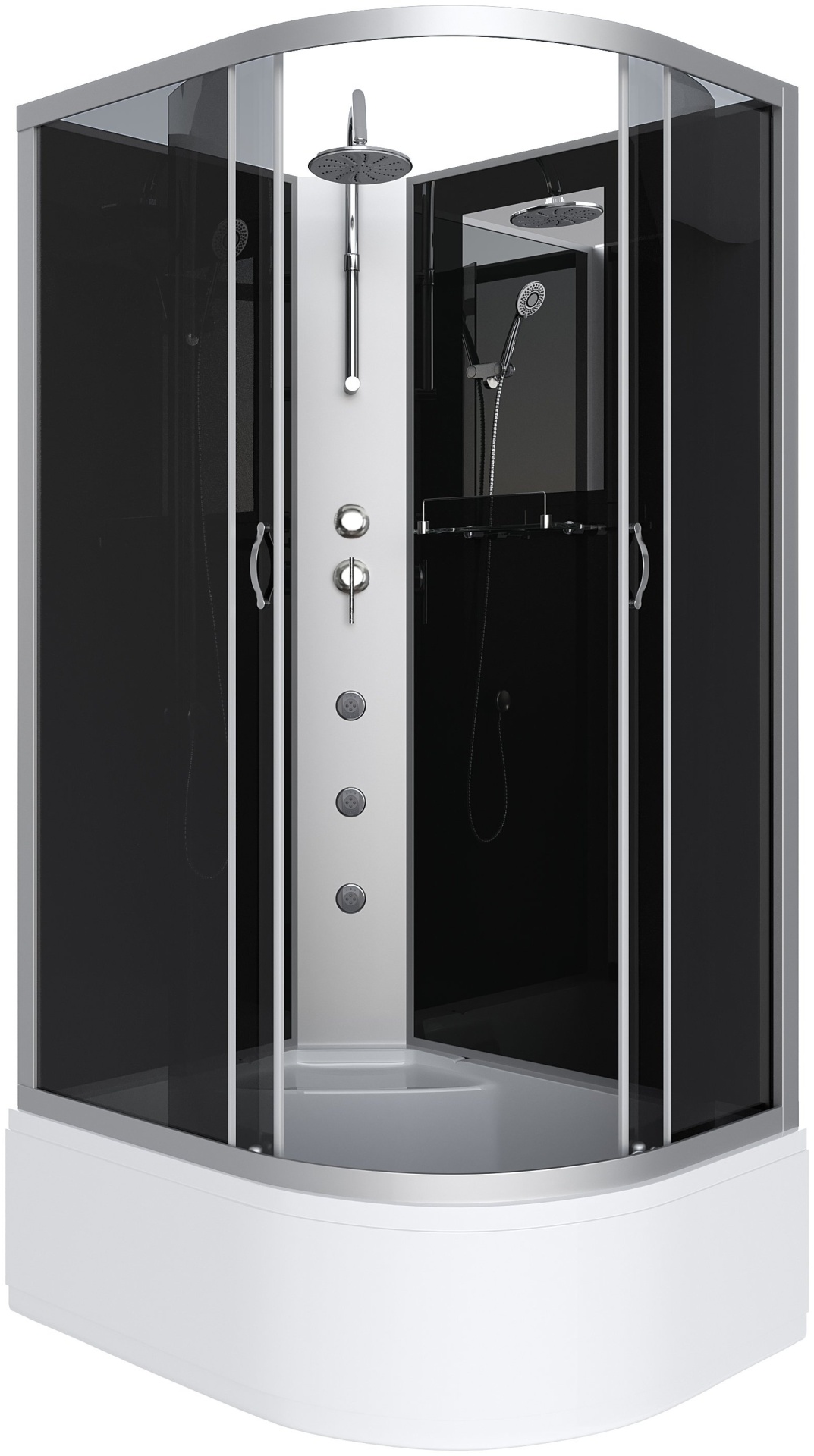 Душ.кабина Niagara NG-2510-14LBKTG (1200х800х2100) высокий поддон(40см) стекло ТОНИРОВАННОЕ 4 места - артикул K0000105938