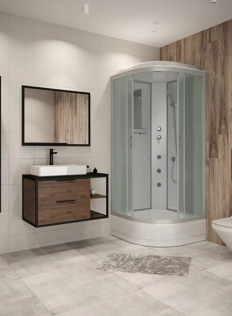 Душ.кабина Niagara NG-3302-14G (1000х1000х2150) средний поддон(26см) стекло МАТОВОЕ 4 места Т - артикул K0000105979