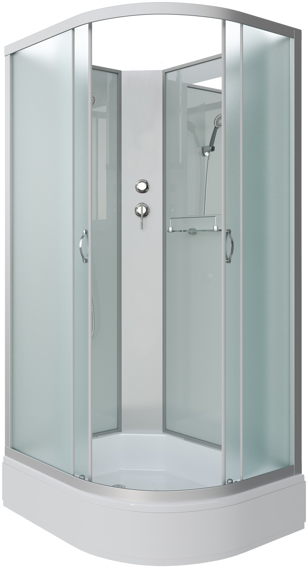 Душ.кабина Niagara NG-33084-14LBK (1000х800х2150) средний поддон (26см) стекло МАТОВОЕ 4 места - артикул K0000105988