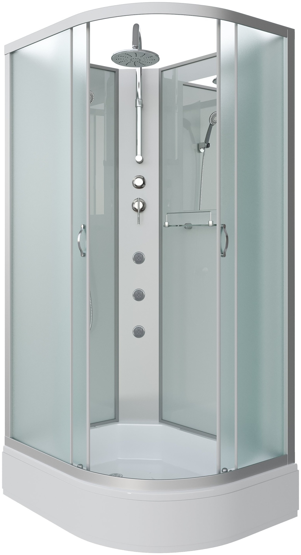 Душ.кабина Niagara NG-33084-14LBKTG (1000х800х2150) средний поддон (26см) стекло МАТОВОЕ 4 места - артикул K0000105991