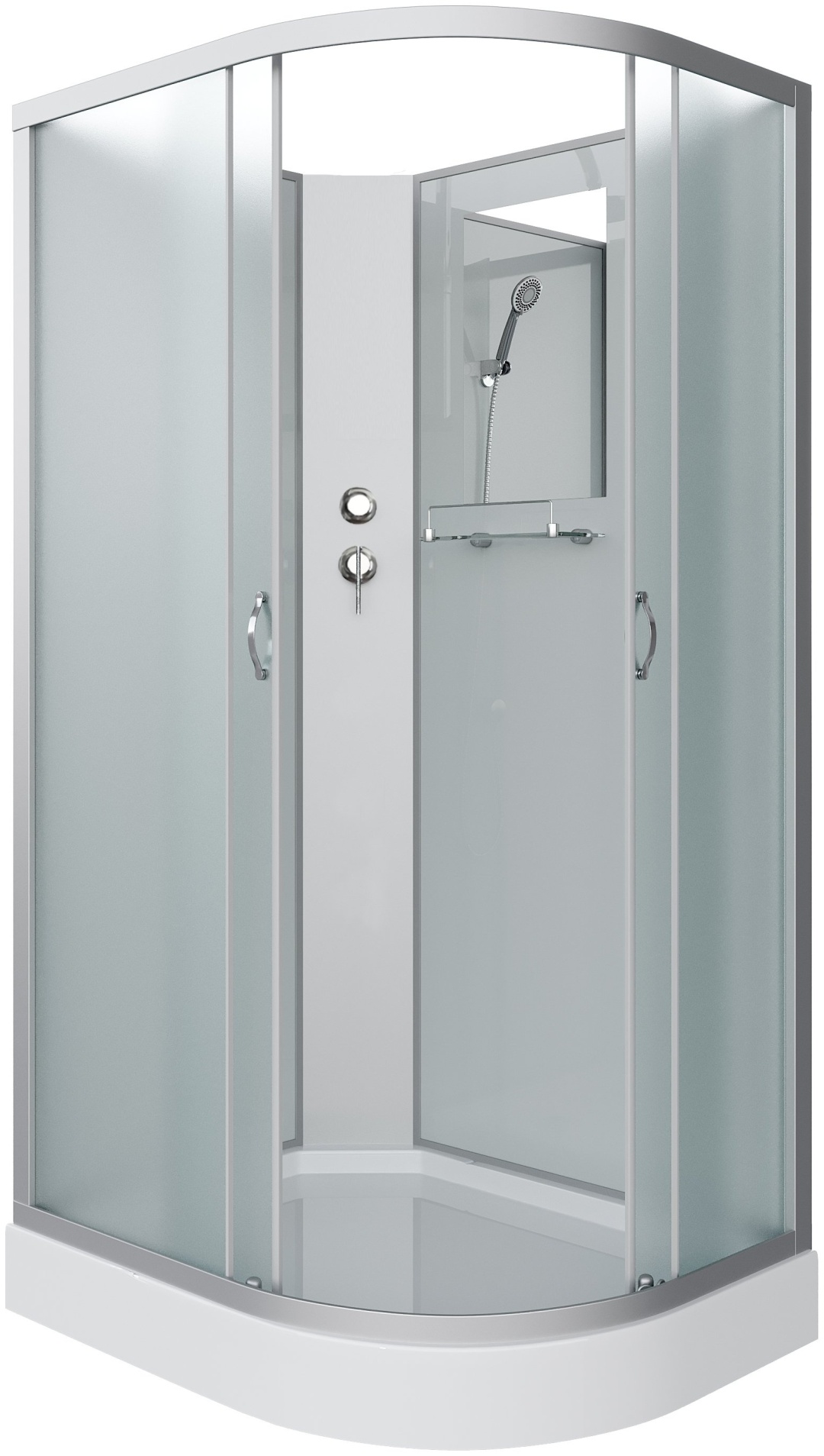 Душ.кабина Niagara NG-3312-14LBK (1200х800х2150) низкий поддон(13см) стекло МАТОВОЕ 3 места - артикул K0000106031