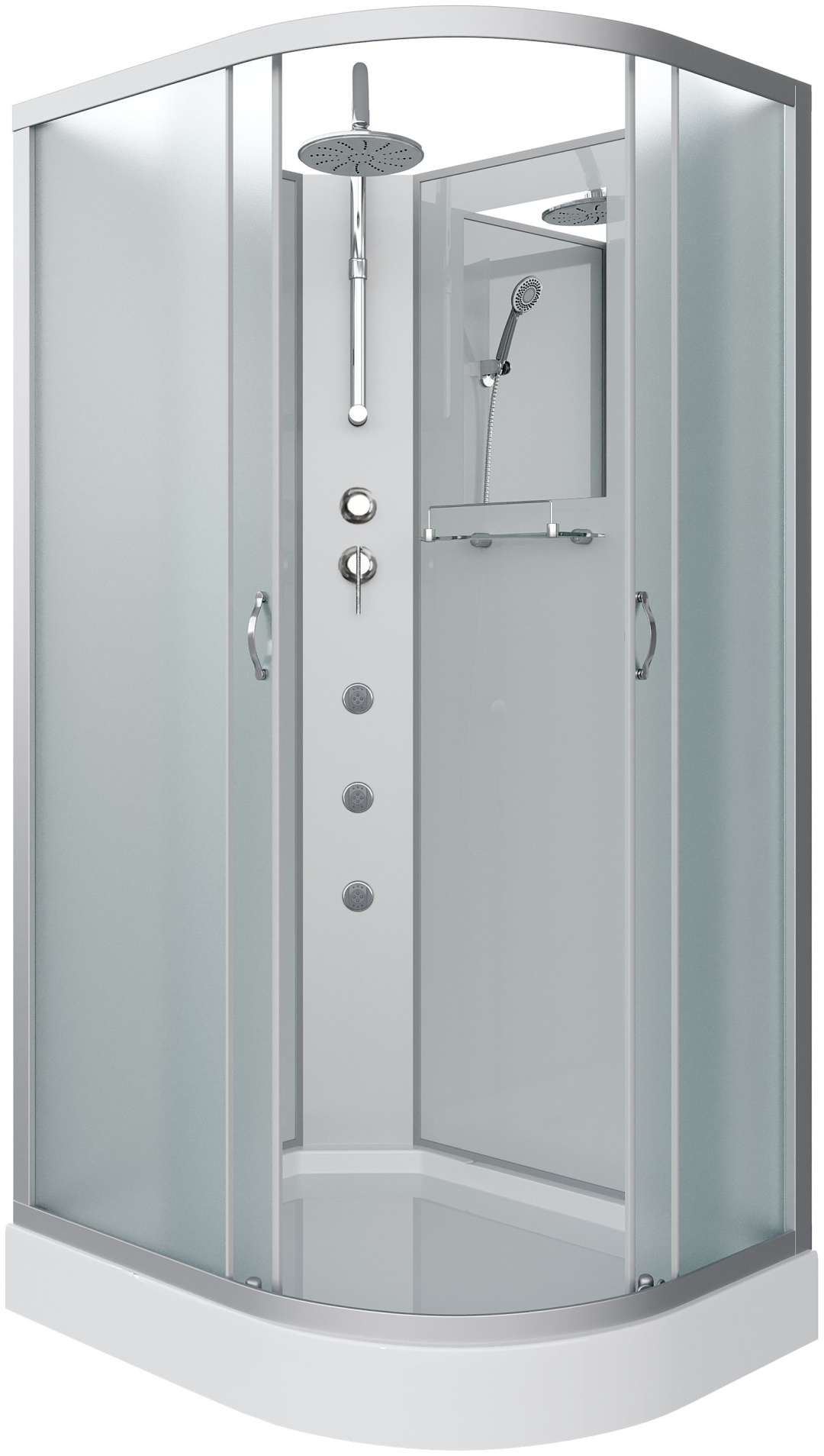 Душ.кабина Niagara NG-3312-14LBKTG (1200х800х2150) низкий поддон(13см) стекло МАТОВОЕ 3 места - артикул K0000106034