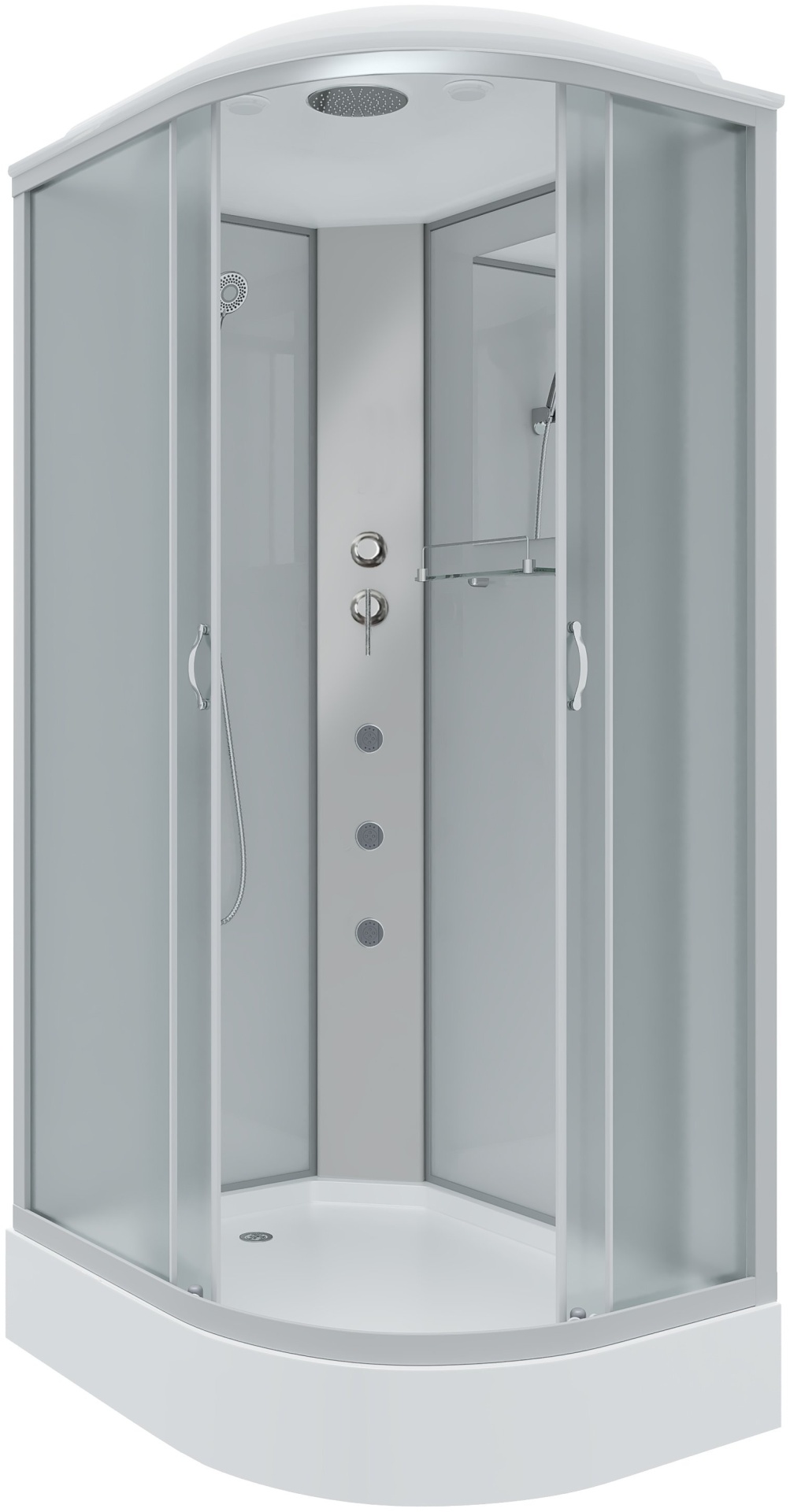 Душ.кабина Niagara NG-3312-14LG (1200х800х2150) низкий поддон(13см) стекло МАТОВОЕ 3 места - артикул K0000106036