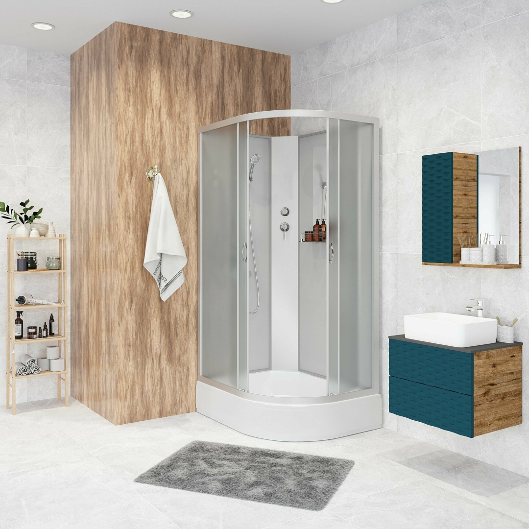 Душ.кабина Niagara NG-33184-14LBK (1100х800х2150) средний поддон (26см) стекло МАТОВОЕ 4 места - артикул K0000106049