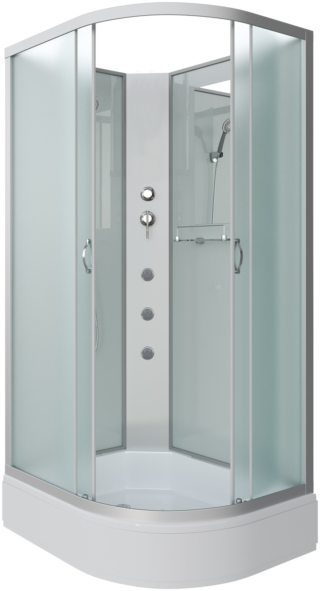 Душ.кабина Niagara NG-33194-14LBKG (1100х900х2150) средний поддон (26см) стекло МАТОВОЕ 4 места - артикул K0000106067