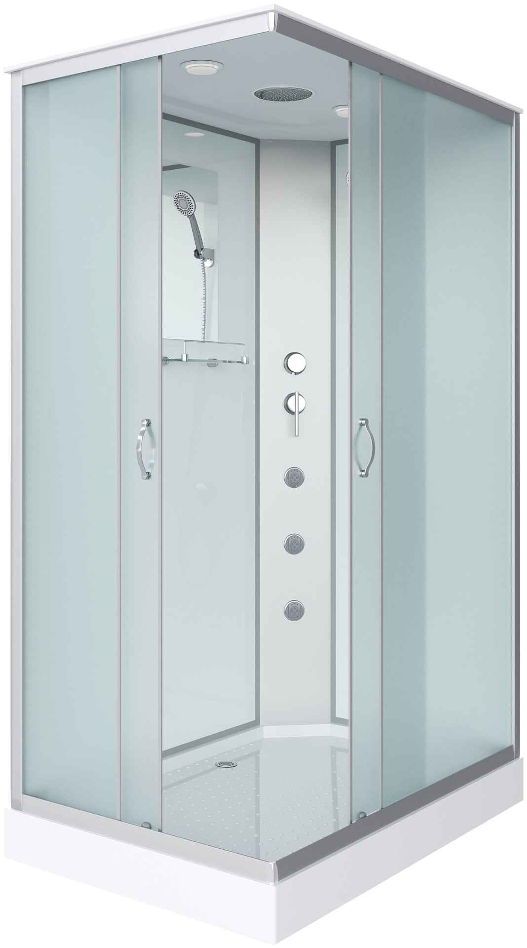 Душ.кабина Niagara NG-43975-14QG (900х700х2150) низкий поддон(13см) стекло МАТОВОЕ 3 места - артикул K0000106255