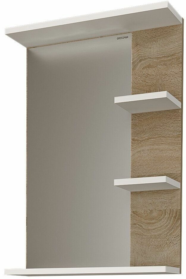 Зеркало Grossman "ПОЛО-47 см" с полками комбинированное - артикул K0000106703