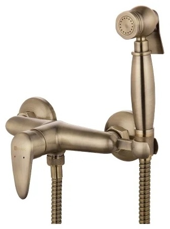 LM3318B Смеситель настенный с гигиеническим душем, бронза (к/к 6) - артикул K0000019687