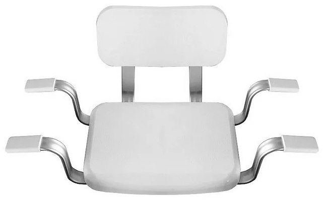 Сиденье (полка) для ванной 34*42 см со спинкой до 130 кг M-KV25-01 - артикул K0000082963