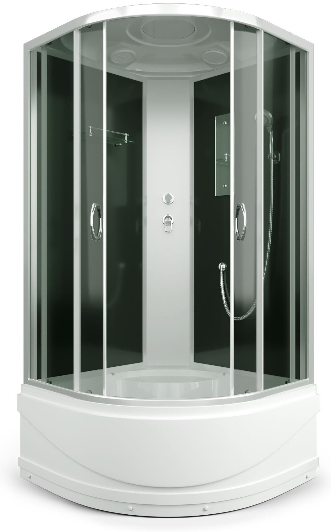 душевая кабина ER3510TP-C4 1000*1000*2150 высокий (СЕРЫЙ) поддон, тонированное стекло - артикул K0000011976