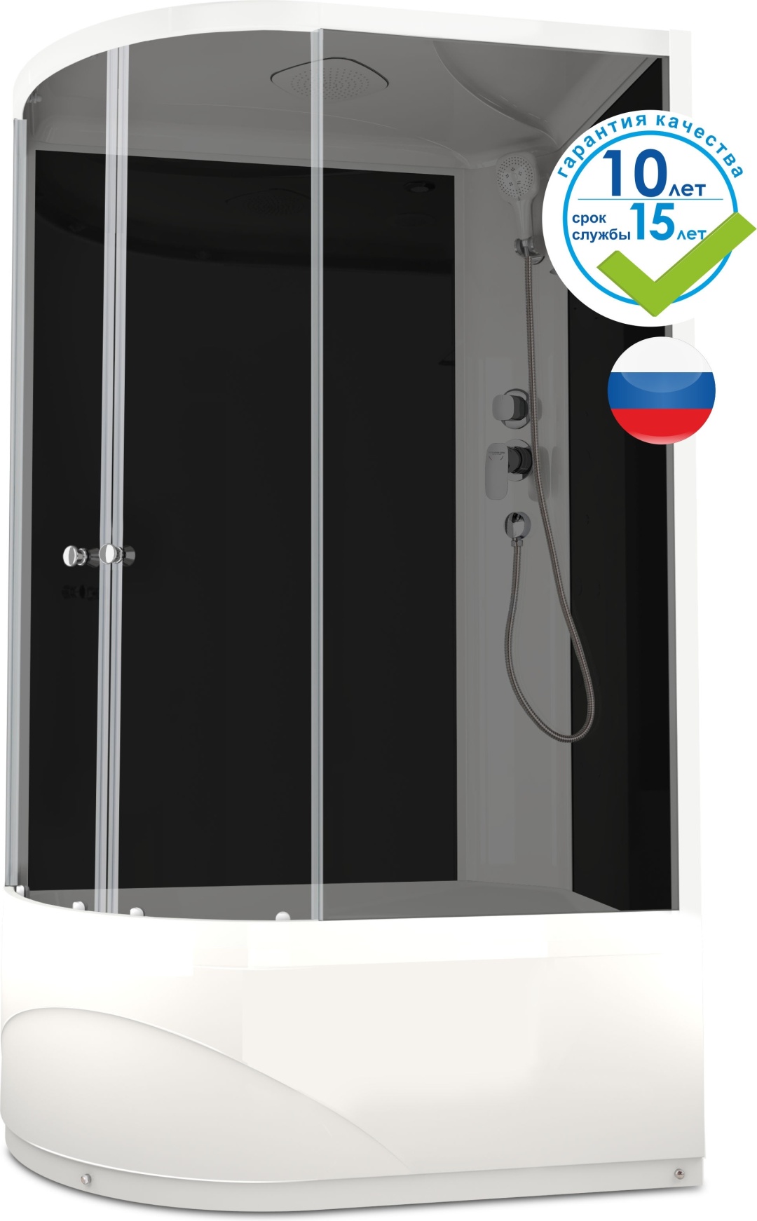 Домани Delight Slim High (128 R) 120*80 (БЕЗ пульта, чёрн.стенки, прозр.стекла, выс.поддон) - артикул K0000081830