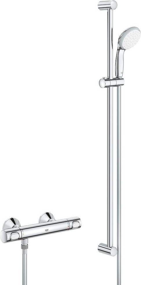 Precision Flow Термостат для душа с душевым гарнитуром Vitalio Go 100 (1 режим), душевая штанга 600 - артикул K0000081906