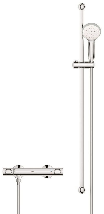 Precision Flow Термостат для душа с душевым гарнитуром Vitalio Go 100 (1 режим), душевая штанга 900 - артикул K0000081907