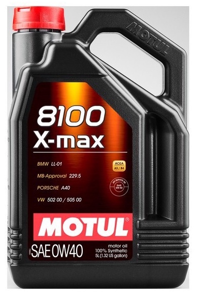 0W40 Motul 8100 X-max (A3/B4, SN) 4L синтет.моторное масло - артикул K0000090358