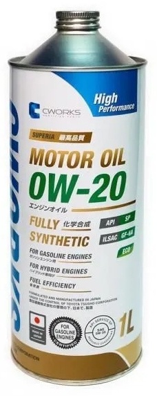 0W20 CWORKS SUPERIA GF-6A 1L синтет. моторное масло - артикул K0000090107