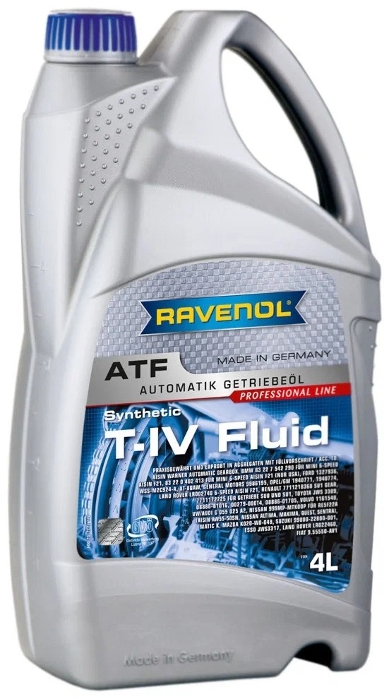 ATF Ravenol ATF T-IV Fluid 4L универсальное трансмиссионное масло для АКПП - артикул K0000089979