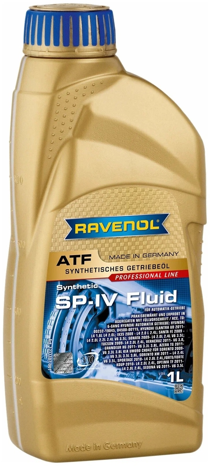 ATF Ravenol SP-IV Fluid 1L синтет.трансмиссионное масло для АКПП - артикул K0000089990