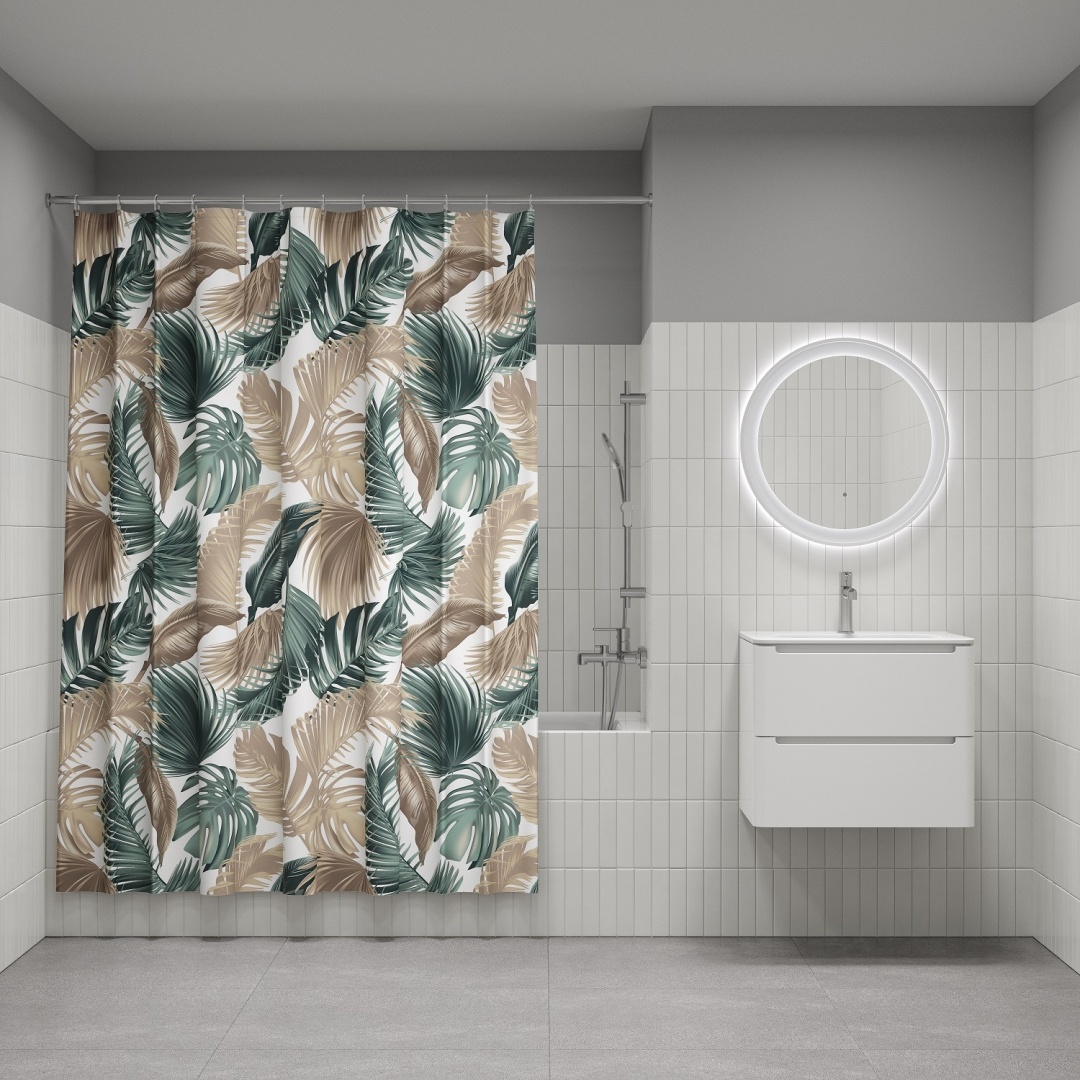 Штора для ванной, 200x180 см, Полиэстер, IDDIS, BF06P18i11 - артикул K0000115352