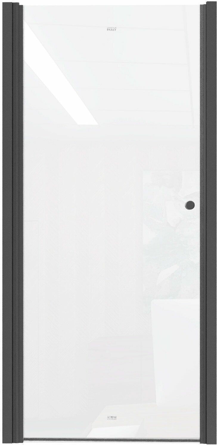 DE90B PARLY(90x185)дверь для душа, прозрачное стекло 5мм, черный профиль - артикул K0000086030