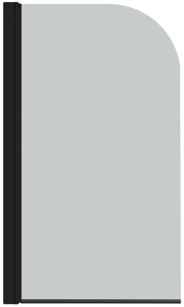 F04B PARLY (130*75) Шторка на ванну,прозрачное стекло 5мм, черный профиль распашная - артикул K0000086032