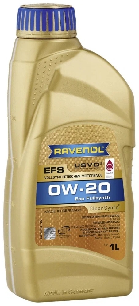 0W20 Ravenol EFS (C5 C6, SN Plus, SP, GF-6A) 1L синтет. моторное масло - артикул K0000089919