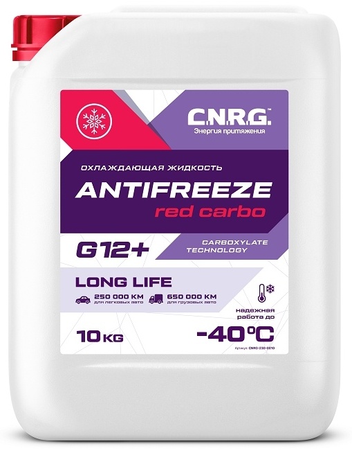Охлаждающая жидкость C.N.R.G. Antifreeze Red Carbo G12+ (кан. 10 кг) - артикул K0000109610