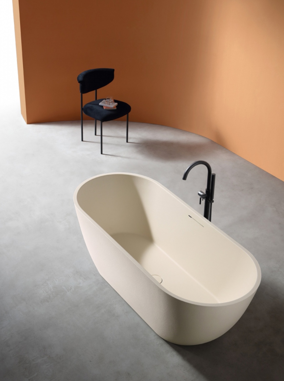 Ванна из искусственного камня ABBER Frankfurt AM9941MBE светло-бежевая матовая - артикул K0000115005