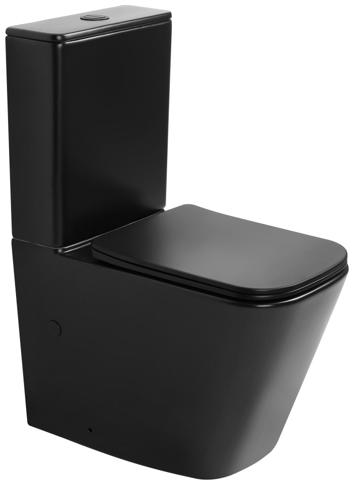 Унитаз ABBER Rechteck AC1210TMB компакт черный матовый, безободковый, смыв торнадо - артикул K0000114552