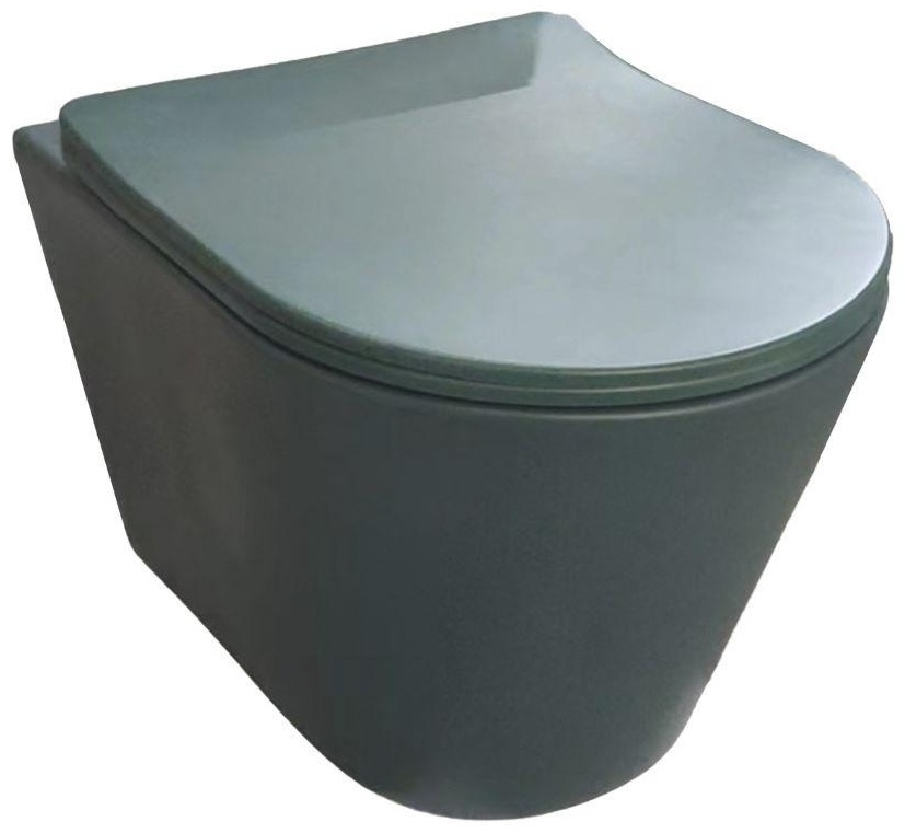 Унитаз подвесной YHJ-002 (матовый зеленый) (сиденье в комплекте) - артикул K0000080163