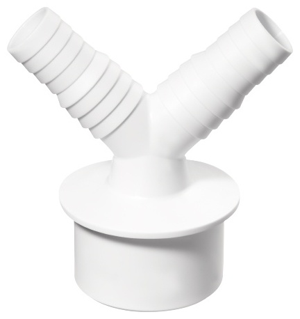 Переходник для подключения сливного шланга стиральной или посудомоечной машины 20х23х50V, белый - артикул K0000045198
