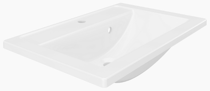 Раковина Paol Mario 800 из литьевого мрамора с отверст под смес (Шир 800 х Глуб 455 Выс 175 мм) - артикул K0000076445