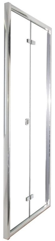 BELLA D81B(80x195) дверь ДЛЯ ДУША складная из 2х частей, прозрачное стекло, черный профиль Cerutti S - артикул 9205