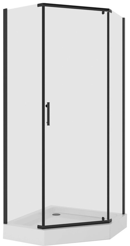 Душ. ограждение Niagara NG-6805-08 BLACK (90*90*195) трапеция, дверь распашная, 1 место (без поддона) - артикул K0000105583