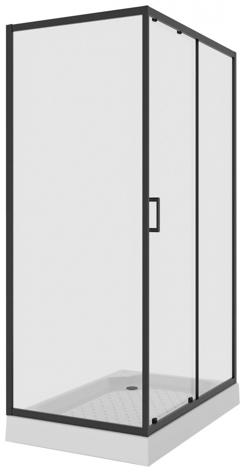 Душ. ограждение Niagara NG-6812-08 BLACK (120*80*195) прямоугольник, дверь раздвижная, 1 место (без поддона) - артикул K0000105590